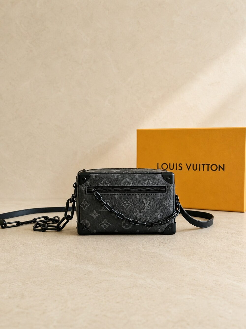 Louis Vuitton Eclipse Coated Canvas Crossbody with Black Metal Chain - Picture 2 of 6